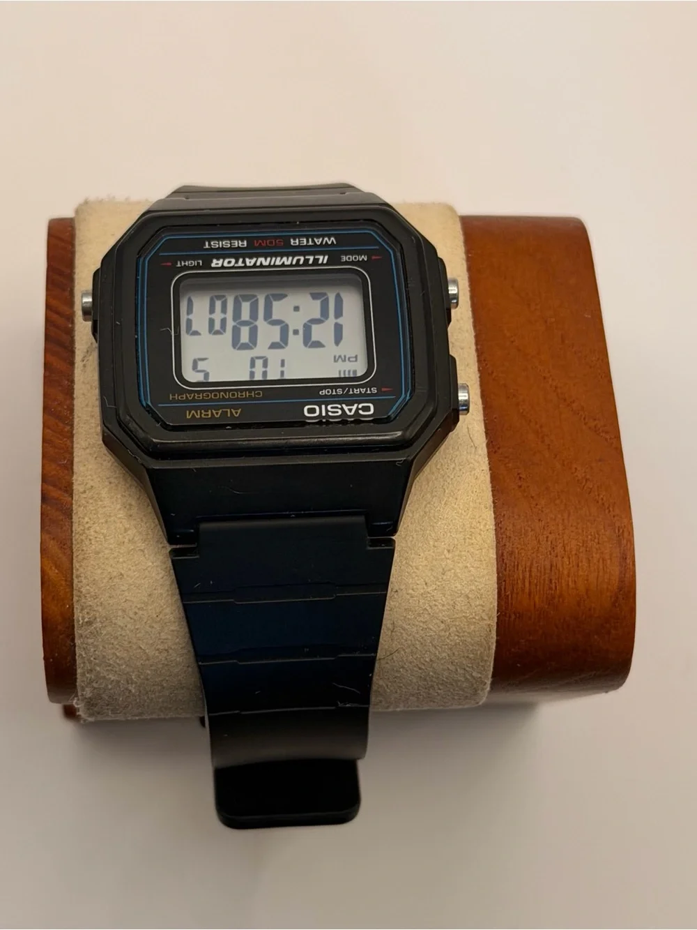 Casio W217H-1AV, 50 Meter Chronograph Watch,Alarm, Black Resin, Illuminator